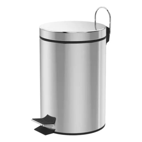 Lixeira Inox Redonda Multiuso - 5 Litros